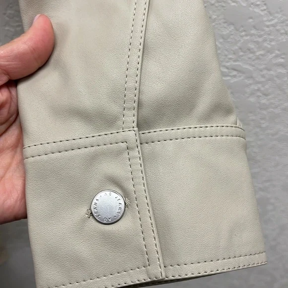 AG Jeans Vegan Leather Chelsea Jacket M in Tan SWOL
